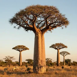 dragon blood tree, baobab tree, by shunji dodo, 8 k resolution, high quality