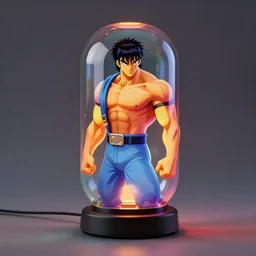 colorful 9 0 s lamp product design inspired by blanka from street fighter 2 ( capcom )