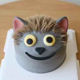 a cake with an icing trollface decoration