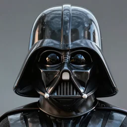 Darth Vader with a face, high detail of the face, high detail, high modernization, high stylization
