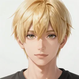 portrait Anime Blonde Guy Short Hair Sharp fine face, pretty face, realistic shaded Perfect face, fine details. Anime. by makoto sinkai, katsuhiro otomo ghost in the shell movie scene, magali villeneuve, artgerm, rutkowski