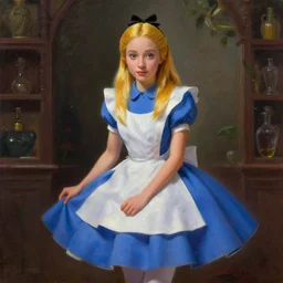 a insanely intricate beautifull oil painting of alice in wonderland, unreal engine, 8 k resolution, soft dramatic lighting, cinematic, insanely intricate, subsurface scattering, anti aliashing, pixar, by franz vohwinkel