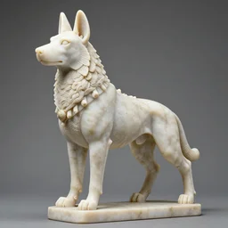 anthropomorphic marble wolf warrior statue. n- 6