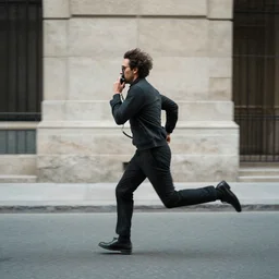 telefone person running wild