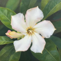 realistic painting of a brugmansia suaveolens flower