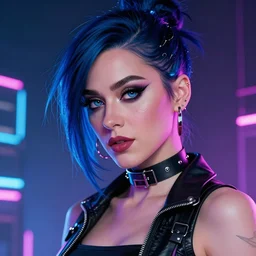 katy perry as a cyberpunk queen, cyberpunk 2 0 7 7 character, portrait, closeup, digital art, by ross tran, by wlop