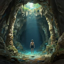 A descent into the magical cenote. artstation