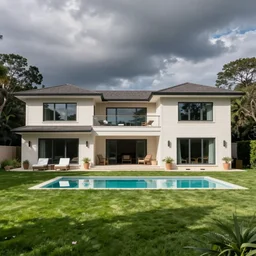 photo of a house with a (((((pool))))) and grass!!!!!!!!!!