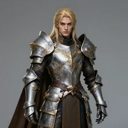 fantasy character portrait of a paladin of pelor, full figure, defined eyes