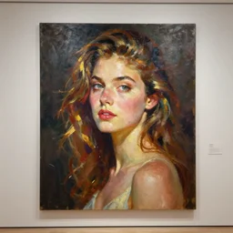 a gallery painting by Phil noto of a beautiful heroine. Painted in the style of Phil noto.