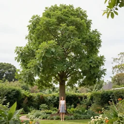emma watson!!!! | as an avacado tree | tall tree | large garden | hyper realistic rendering | canon eos r 3, f / 1. 4, iso 2 0 0, 1 / 1 6 0 s, 8 k, raw, unedited, symmetrical balance, in - frame
