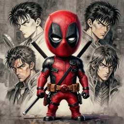 portrait, Chibi deadpool, watercolor, dramatic lighting, cinematic, establishing shot, extremly high detail, foto realistic, cinematic lighting, pen and ink, intricate line drawings, by Yoshitaka Amano, Ruan Jia, Kentaro Miura, Artgerm, post processed, concept art, artstation, matte painting, style by eddie mendoza, raphael lacoste, alex ross