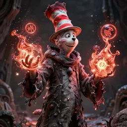 a necromancer pulsing with necrotic energy, art by dr seuss, power auras, sigils, tattered cloth robes, substance 3 d painter, pbr textures, physical based rendering, cinematic, hyper realism, high detail, octane render, unreal engine, 8 k, smooth gradients, high contrast, depth of field, aperture f 2. 8
