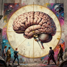 illustration of vitruvian brain, composition accidental renaissance golden ratio, cinematic, by sachin teng and sergey kolesov and ruan jia and heng z and wlop. graffiti art, scifi, fantasy, hyper detailed. octane render. concept art. trending on artstation