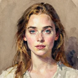portrait of emilia clarke by francis picabla, gouache watercolor cardboard