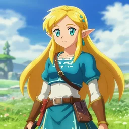 anime illustration of saria from zelda