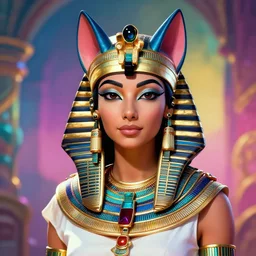 brigitte bardot as egyptian cat goddess, vivid colors, high details, cinematic, 8k resolution, beautiful detailed, photorealistic, digital painting, artstation, concept art, smooth, sharp focus, illustration, fantasy background, artstation trending, octane render, unreal engine