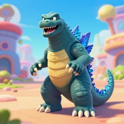 Godzilla as a playable skin in Subway Surfers