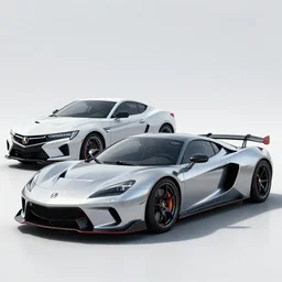 a sports car based on nissan, acura and chevy sports car body styles, nissan sports cars, chevy sports cars, acura sports cars, white paint, trending on artstation, unreal engine, dynamic lighting, by jotaautomotive, nancorocks and khyzylsaleem
