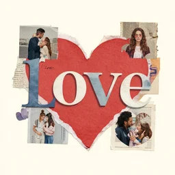 love, collage art
