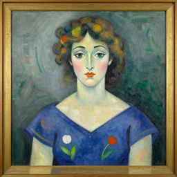robert delaunay portrait girl beautiful