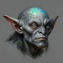 anthropomorphic d 2 0 goblin head in opal darkiron bob ross grey meme head, intricate, elegant, highly detailed monster, digital painting, artstation, concept art, sharp focus, illustration, art by artgerm, bob eggleton, michael whelan, stephen hickman, richard corben, wayne barlowe, greg rutkowski, alphonse mucha, 8 k