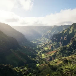 kauai 3 d render of a valley vista, sunlight study, by rachel ruysch and ( ( ( ( ( lisa frank ) ) ) ) ), art nouveau, 8 k, extreme detail, sharp focus, octane render