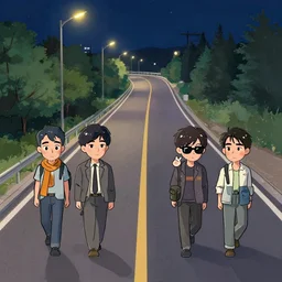 zoomed in road at night, rossdraws, Logan Cure, Mingchen Shen, BangkuART, sakimichan, yan gisuka, JeonSeok Lee, zeronis, Chengwei Pan on artstation