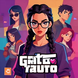 modern female hacker with thick braids and glasses, fantasy art heartstone Video game icon, 2d game art gta cover , official fanart behance hd artstation by Jesper Ejsing, by RHADS, Makoto Shinkai and Lois van baarle, ilya kuvshinov, rossdraws in the style of cubism