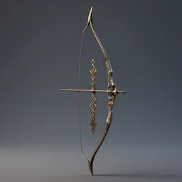 a fantasy bow proto - slavic mythology, item slavic bow inspired blizzard games full body detailed and realistic 4 k trending on artstation, octane render