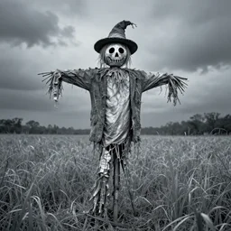 aluminium imagination haunted field with bizzarre scarecrow h 7 0 4
