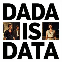 DADA IS DADA collage, modern, art, award winning, cult classic, movie still, sparkles night