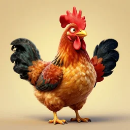 a punk chicken in the style of dirk dzimirsky