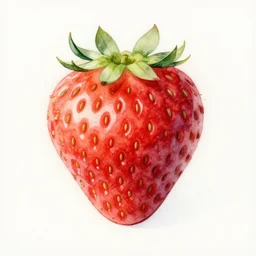 a watercolor of an abstract strawberry with swirls of solid colors around them, realistic lighting, ultra detailed, trending on arstation