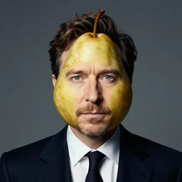 gary oldman as a pear, his head is a pear, gary oldman with a pear for a head, professional photography, studio lighting