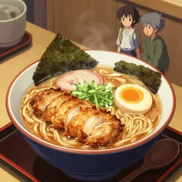 a delicious bowl of tonkatsu ramen, key visual, a fantasy digital painting by makoto shinkai and james gurney, trending on artstation, highly detailed