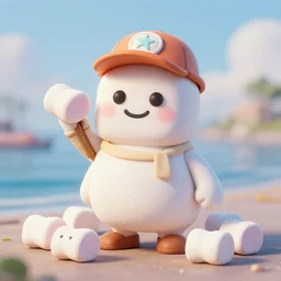 a marshmallow - peeps longshoreman hybrid chimera, 8 k, 4 k, trending on artstation cgsociety, octane ue 5