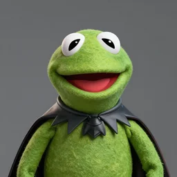 photorealistic photo portrait of Kermit as Batman, Muppet, 8k, hyperrealism, hyperrealistic, unreal engine render, highly detailed, ultra-realistic, octane render