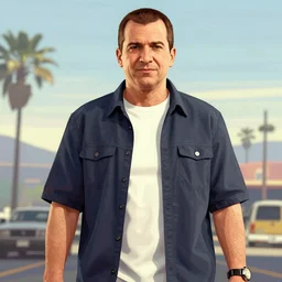 Jesse Pinkman in GTA V, cover art by Stephen Bliss, no text, artstation