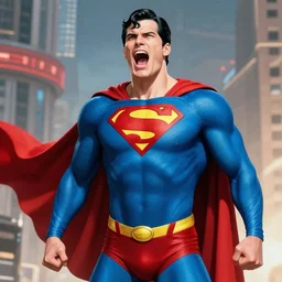 Superman yelling +6