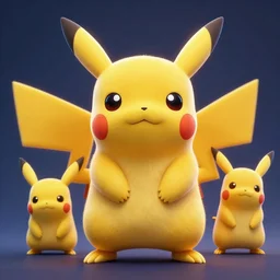 colourful caricature - 3 d vfx art - of pikachu, art style by james jean & hsiao - ron cheng, character concept art, unreal engine render, digital illustration, sharp, intricate detail, volumetric light, ray tracing, soft light, symmetric, pinterest, artstation, behance,