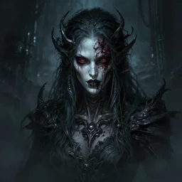 an indescribable being of terror and beauty, concept art, dark fantasy, unreal engine, portrait, system shock