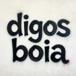 graffiti on a wall with the text digos boia, hyper detailed, photography, text