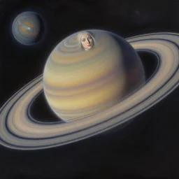 Saturn goddess painting by Dan Hillier, trending on artstation, artstationHD, artstationHQ, 4k, 8k