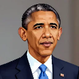 Pixel art of Barack Obama, trending on artstation