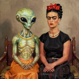 the alien couple by frida kahlo