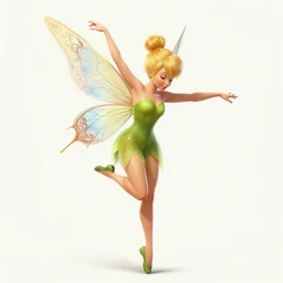 emily browning as tinker bell with butterfly wings, intricate, elegant, d & d, powerful, dancing, fantasy, art nouveau, white dress, art by art by artgerm and greg rutkowski and ruan jia and peter polach