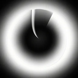navel shaped radial gradient black and white