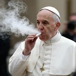 the pope sniffing coke
