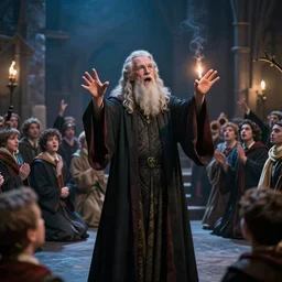 the first wizard ever performing magic to a crowd